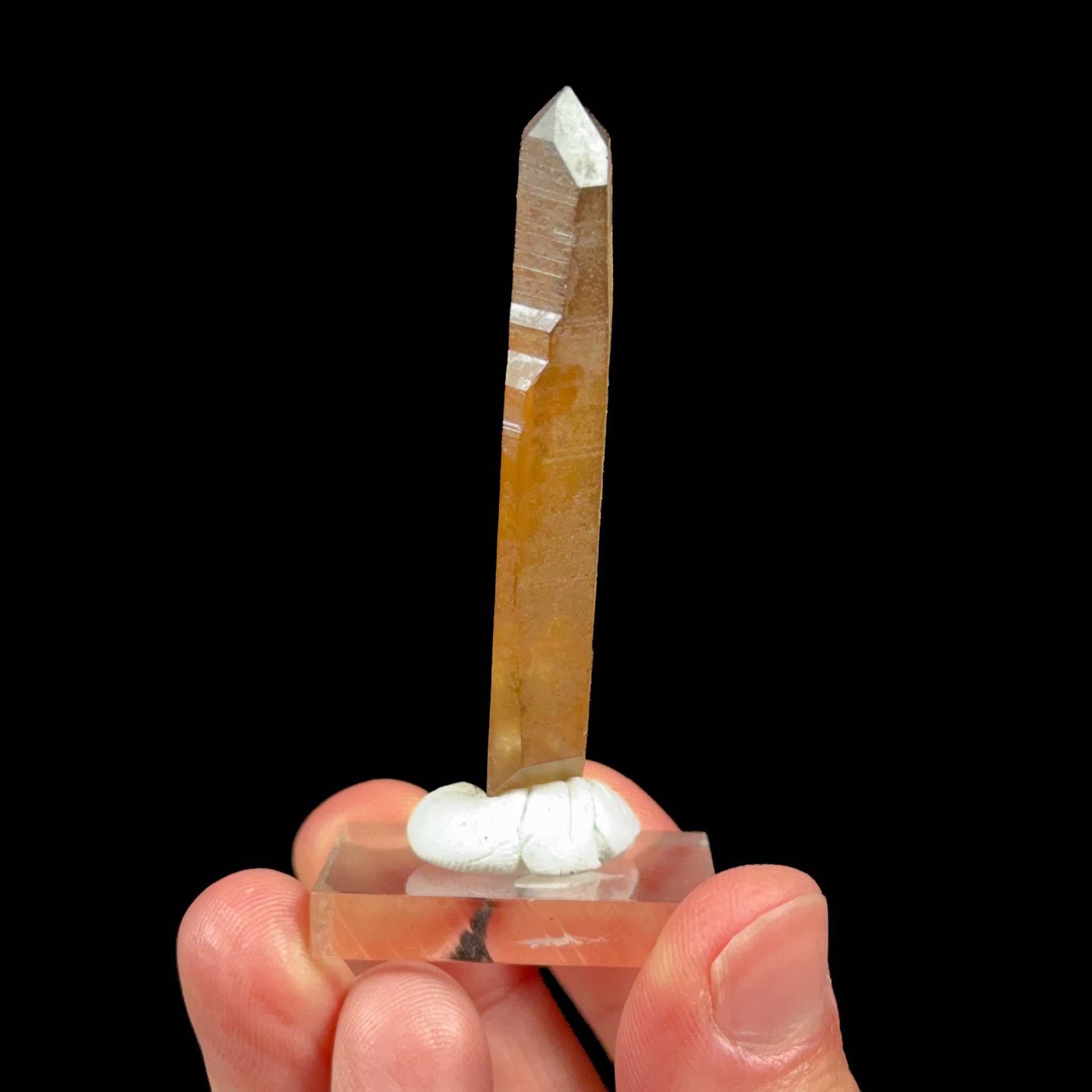 Natural golden yellow Citrine crystal point