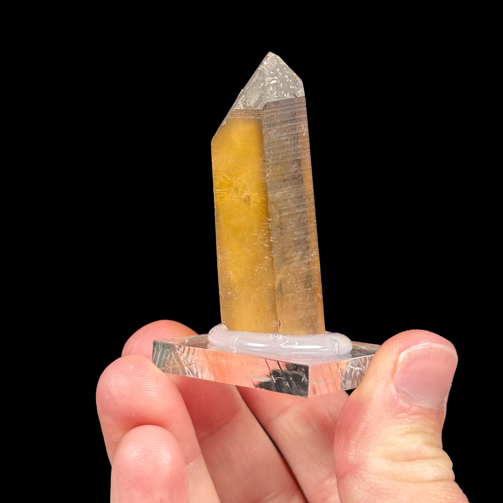 Golden yellow crystal of Citrine Quartz from the DRC