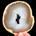 Quartz and Banded Agate Geode, Natural Colors
