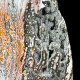 Close up of Quartz crystals inside Ocean Jasper