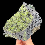 Green crystals of Olivine and Peridot in Basalt