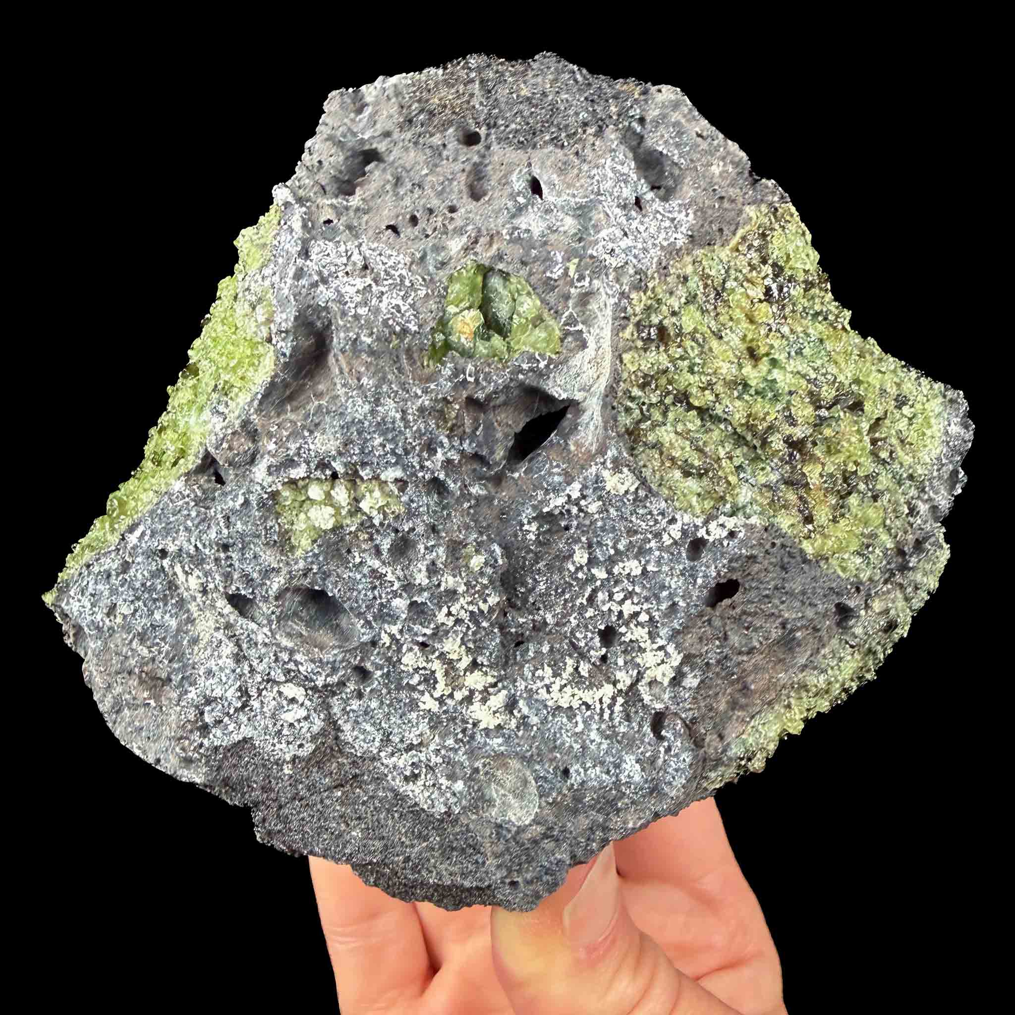 Back side of basalt specimen