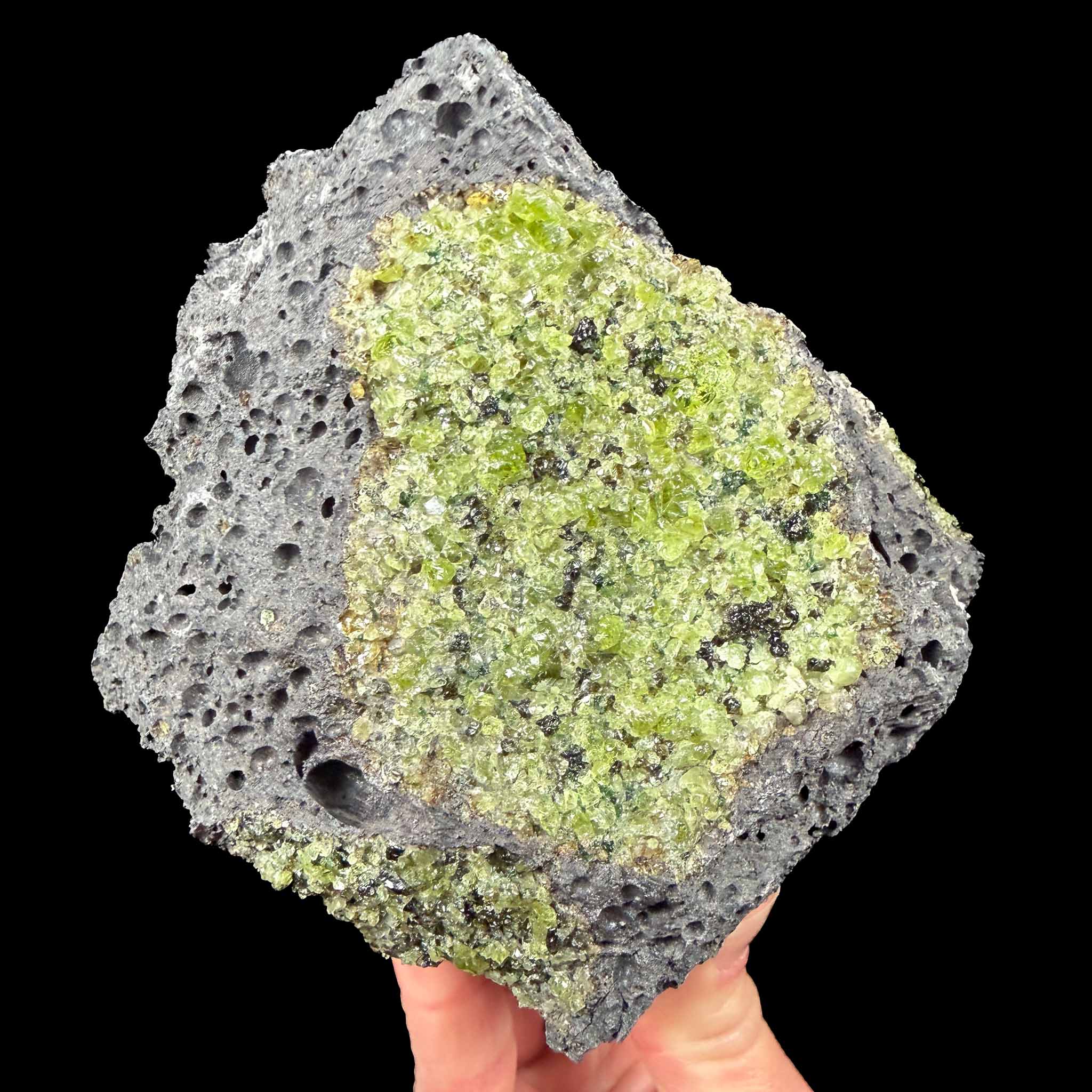 Olivine in Basalt from San Carlos Reservation, Arizona