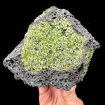 Green Olivine crystals in basalt - San Carlos Reservation, Arizona