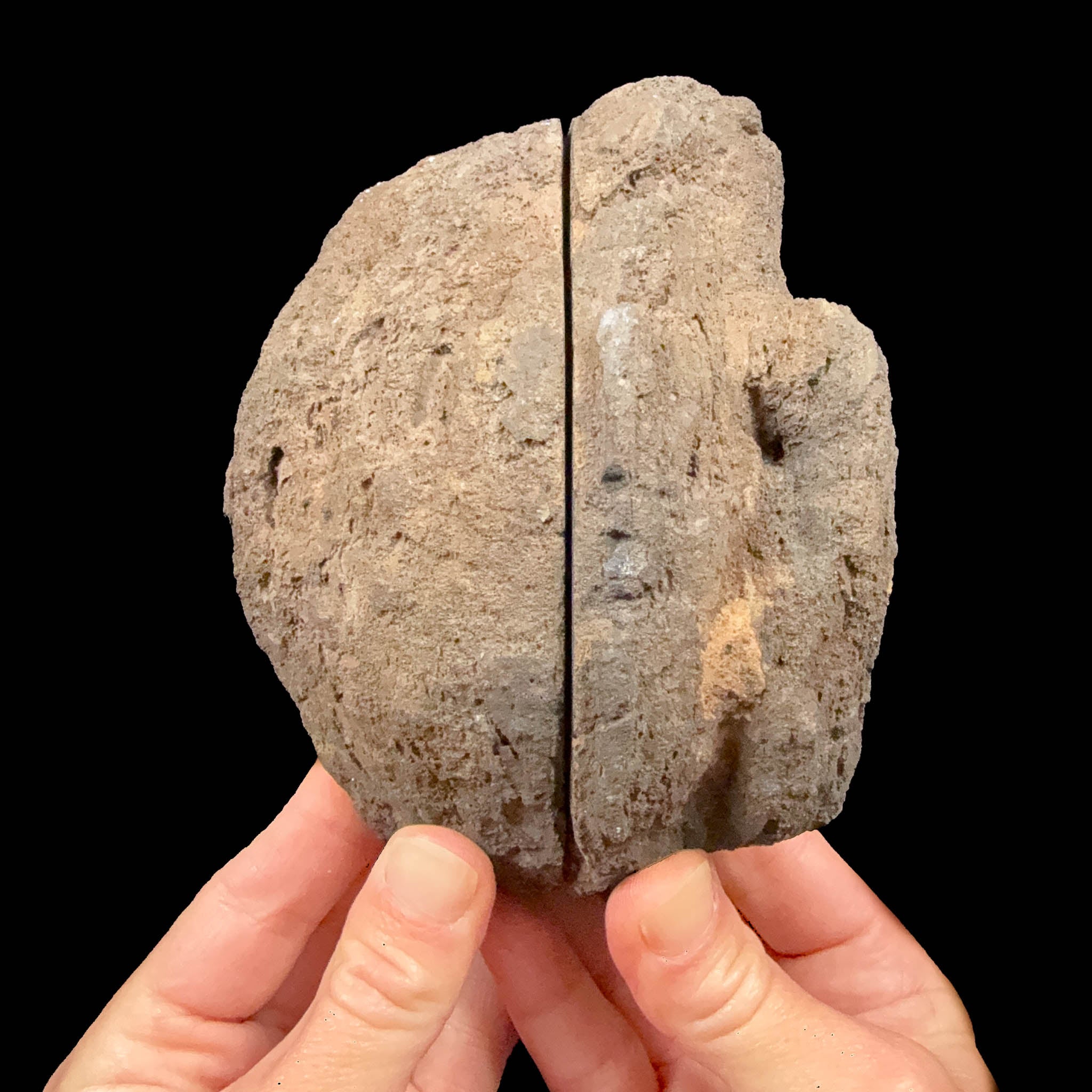 Exterior of volcanic bomb pair from Spain