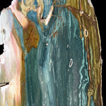 Close up of teal green Petrified Wood from Oregon
