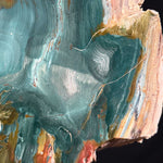 Close up of Teal blue green Petrified Wood from Oregon