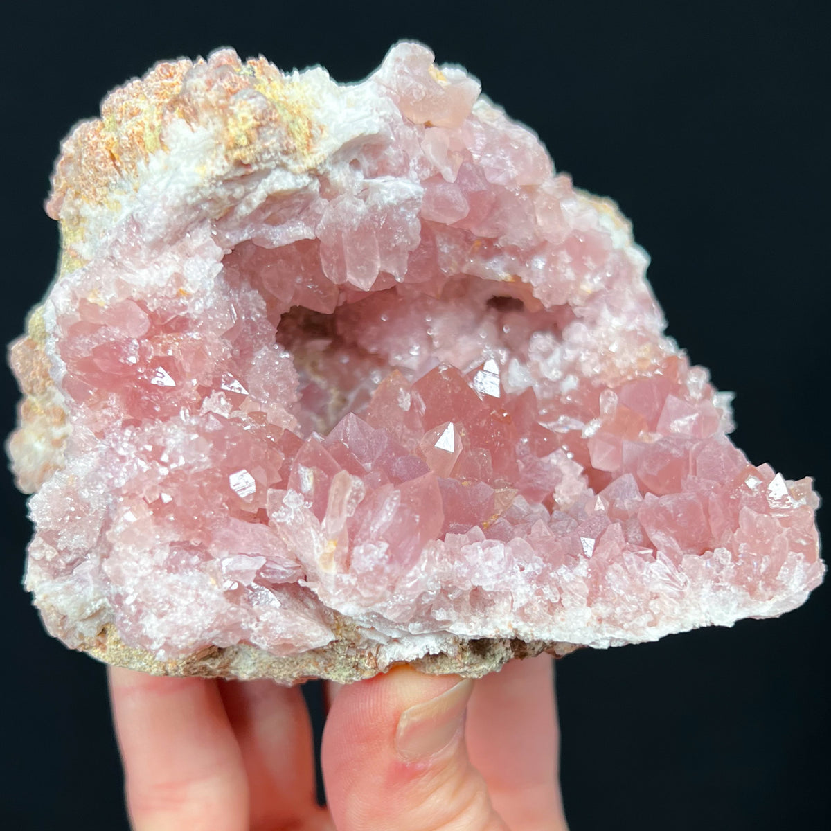 Inside a Pink Amethyst Geode