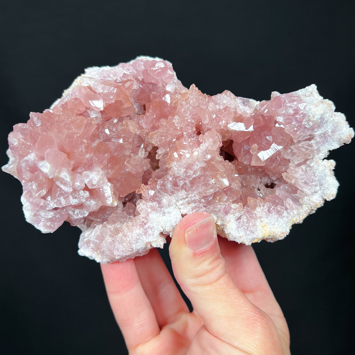 Pink Amethyst Crystal Geode from Argentina