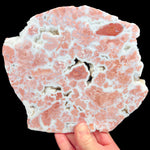Pink Cotton Candy Agate stone slice from Mexico