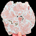 Unpolished back side of Pink Cotton Candy Agate from Mexico