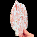 Side view of Pink Cotton Candy Agate Slab from Mexico