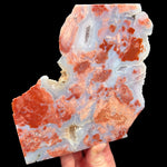 Angle view of Cotton Candy Agate from Mexico