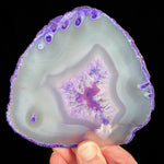 Purple Banded Agate and Quartz Decorative Coaster