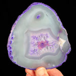 Purple Banded Agate Geode with Quartz 

