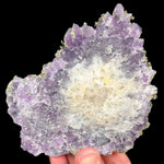 Back side of Amethyst and Pyrite mineral specimen