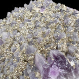 Amethyst with Pyrite Crystals Mineral Specimen from Bulgaria