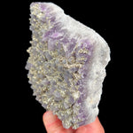 Side View of Amethyst with Pyrite