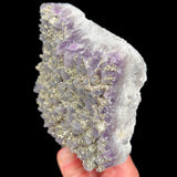 Side View of Amethyst with Pyrite