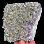 Pyrite coating on Amethyst crystals from Bulgaria