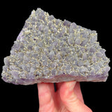 Large Pyrite on Amethyst from Chala Mine, Bulgaria