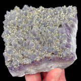 Large Pyrite and Amethyst from Chala Mine, Bulgaria