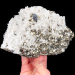 Quartz with Pyrite and Sphalerite mineral specimen from Huanzala Mine, Peru