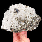 Quartz with Pyrite and Sphalerite crystal specimen from Huanzala Mine, Peru