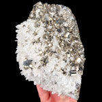 Pyrite with Quartz and Sphalerite mineral specimen from Huanzala Mine, Peru