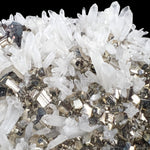 Close up of Quartz, Pyrite, and Sphalerite from Peru