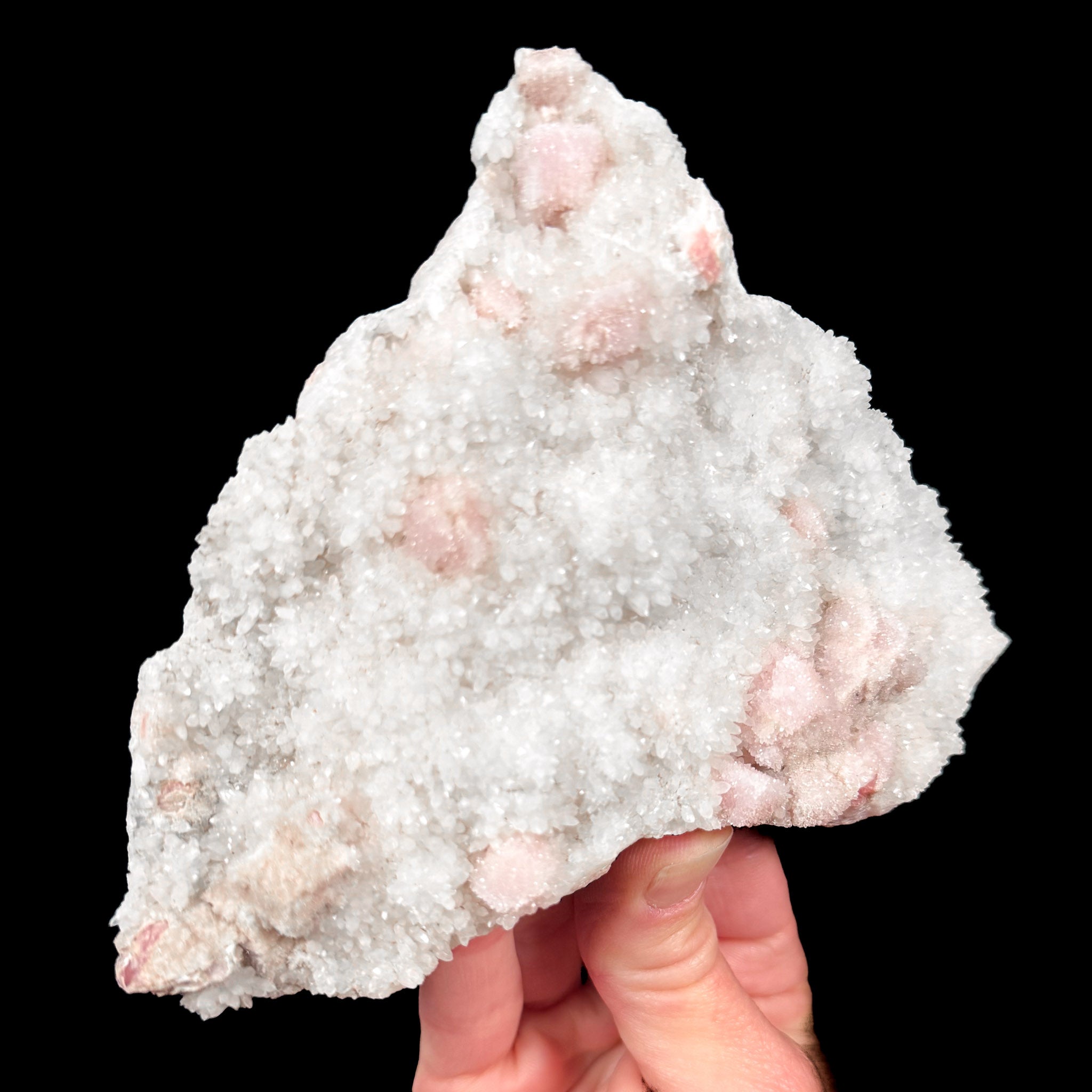 Sunnyside Mine Rhodochrosite and Quartz crystal plate