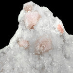 Close up of Quartz crystals on Rhodochrosite from San Juan County, Colorado