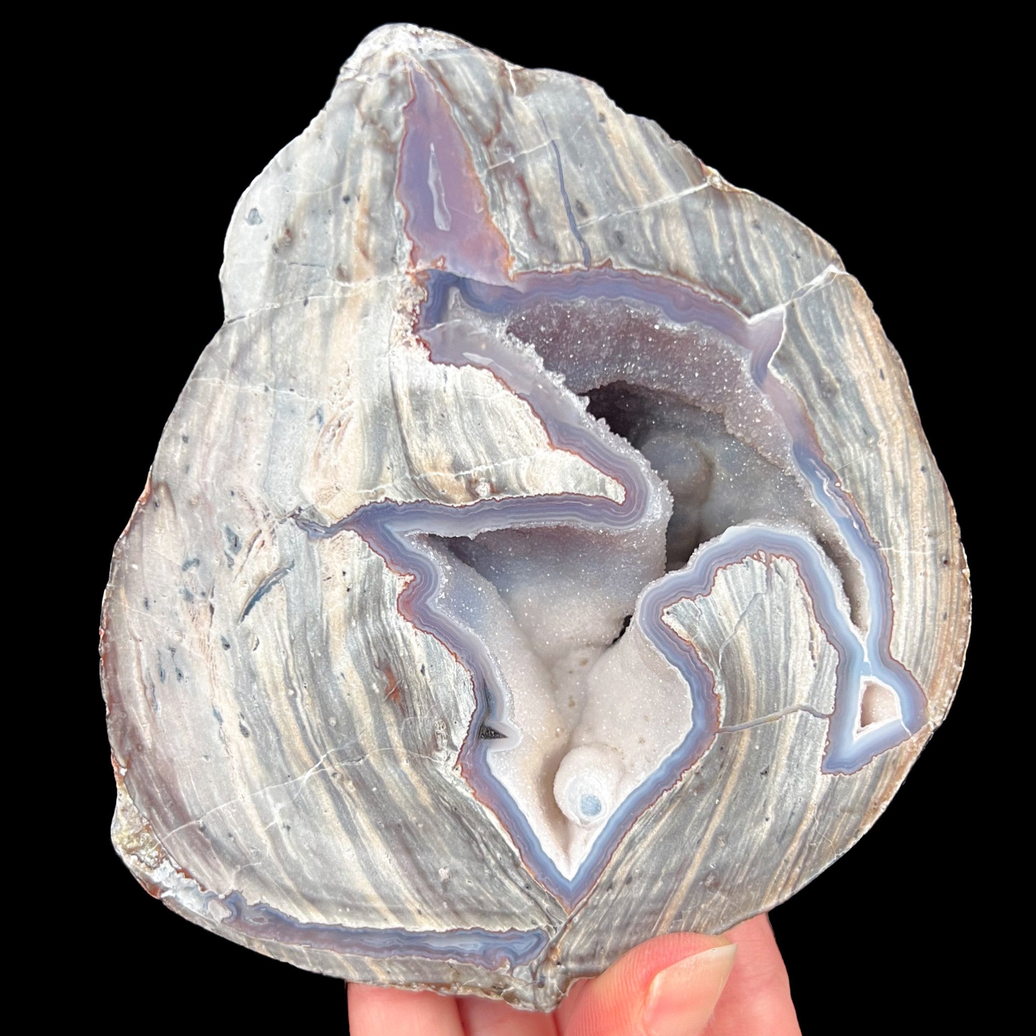 Quartz and Chalcedony Geode from Utah