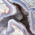 Close Up of Quartz Crystal Pocket with Chalcedony and Agate Crystal Bands