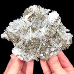 Pyrite cubes with Quartz crystals from Peru