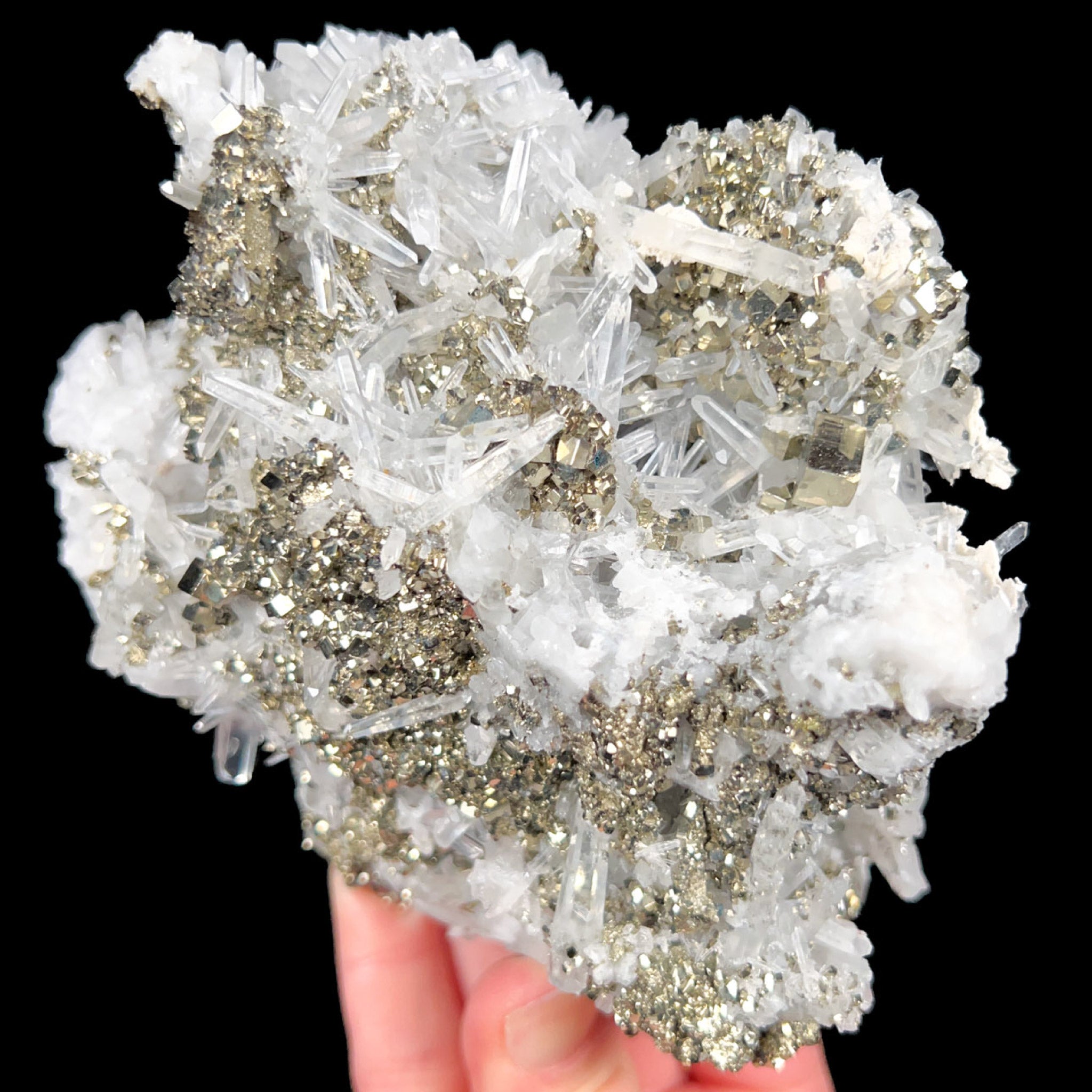 Mineral specimen of Quartz and Pyrite from Peru