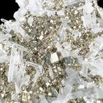 Close-up of Pyrite and Quartz crystal formations from Peru