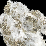 Close-up of Quartz and Pyrite crystals from Huaron Mine, Pasco Province, Peru