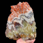 Large raw red and green Calcite stone specimen from Mexico