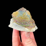Colorful Pyrite crystal drusy inside a concretion
