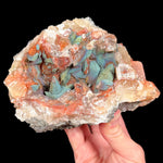 Large Rainbow Calcite with Chalcopyrite from Moldova
