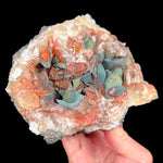 Large Rainbow Chalcopyrite and Calcite crystal geode from Moldova