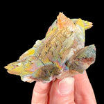 Rainbow Chalcopyrite and Calcite crystals from Moldova