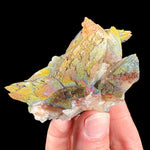 Rainbow Calcite and Chalcopyrite crystal specimen from Moldova