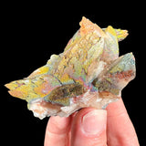 Rainbow Calcite and Chalcopyrite crystal specimen from Moldova