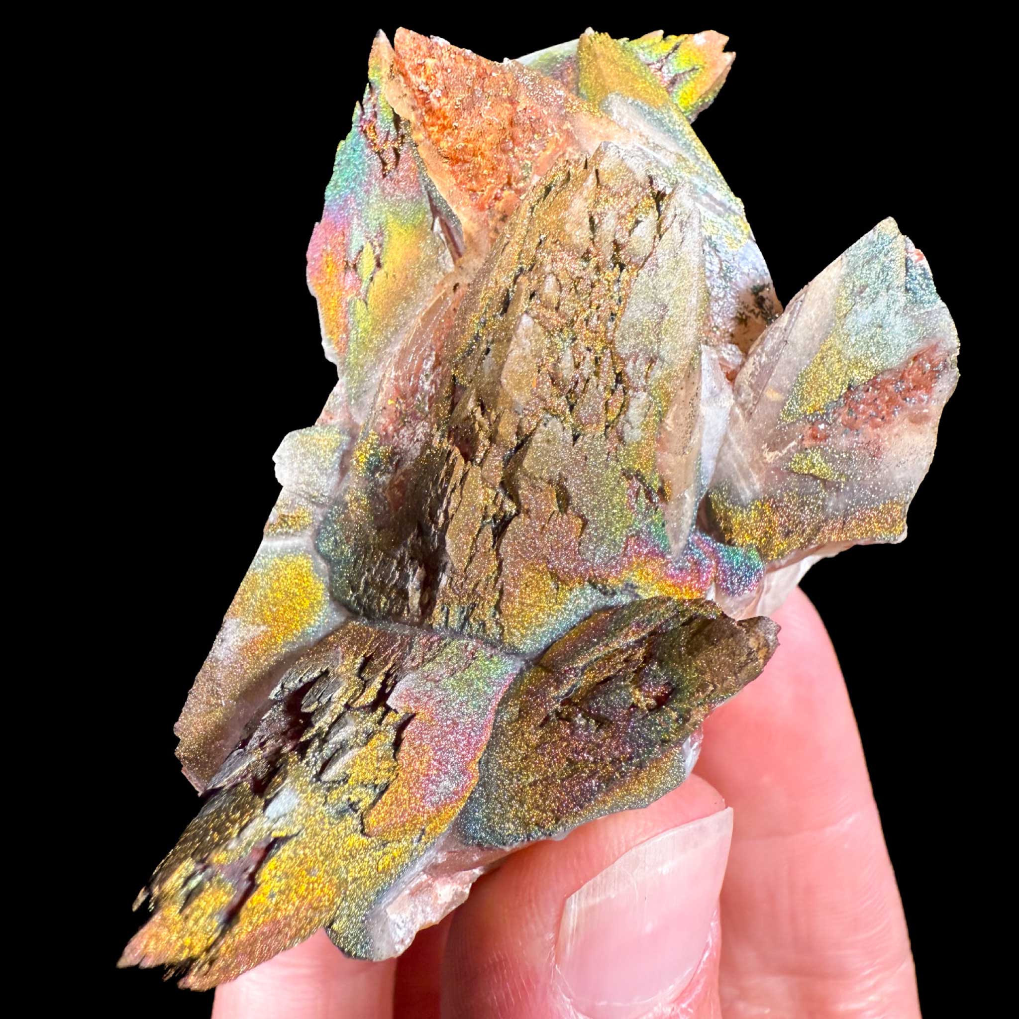 Calcite and Chalcopyrite mineral specimen from Moldova