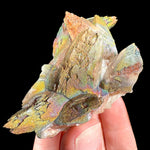 Chalcopyrite on Calcite Crystals from Moldova