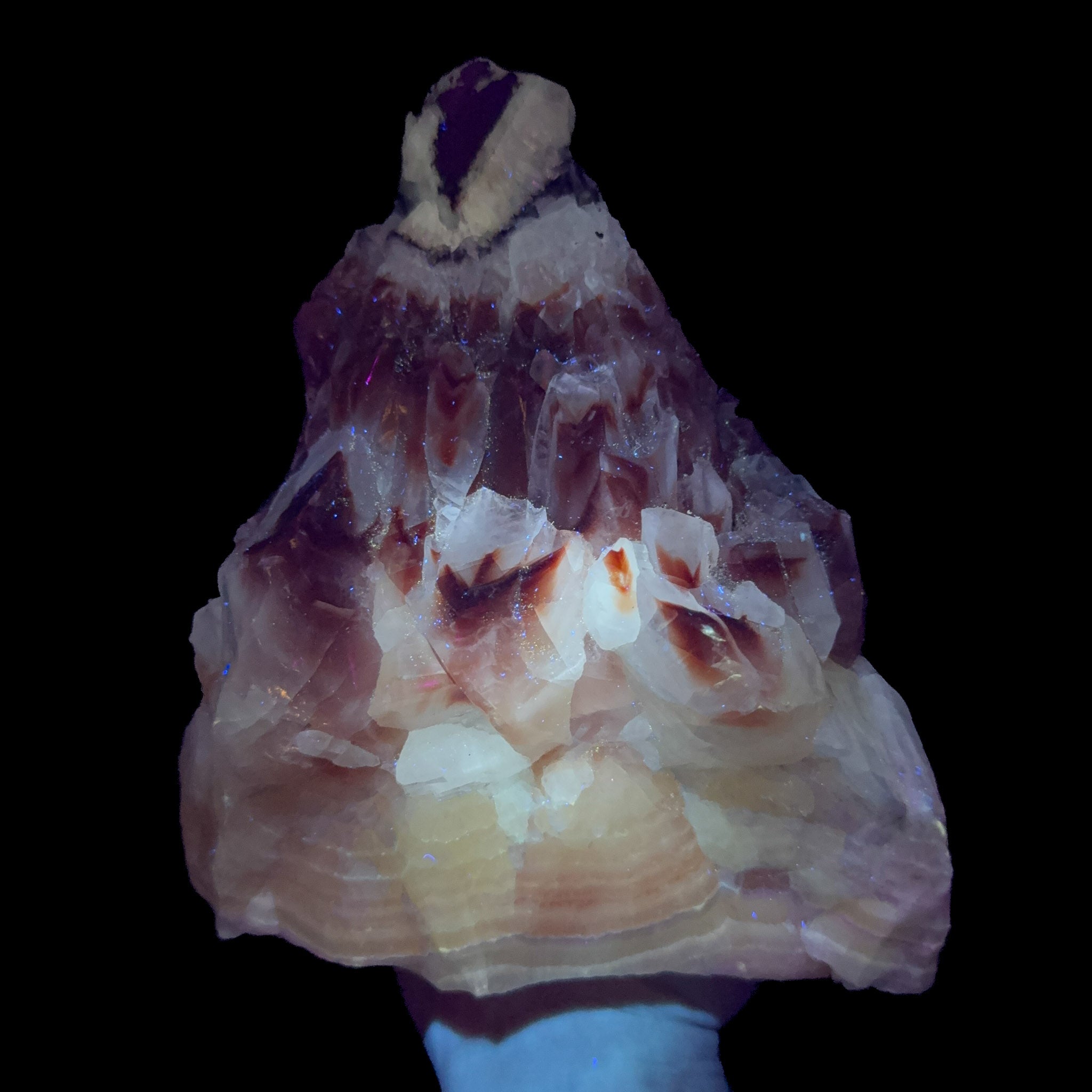 Massive variety Calcite displaying UV fluorescence