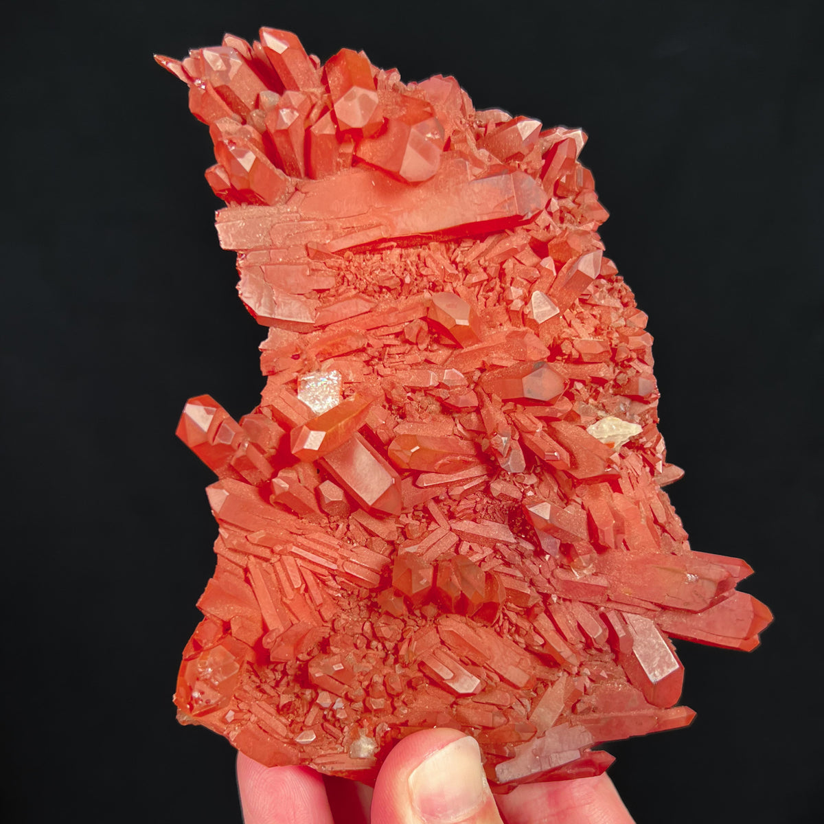 Iron Coated Quartz Crystal Cluster