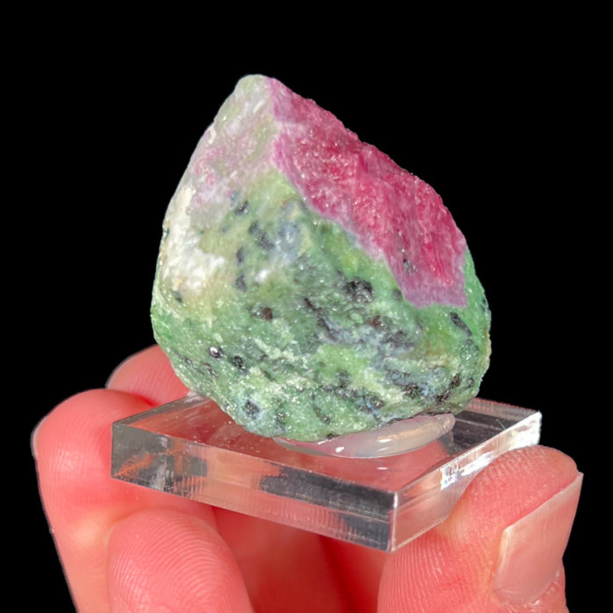 Side View of Ruby in Zoisite Specimen